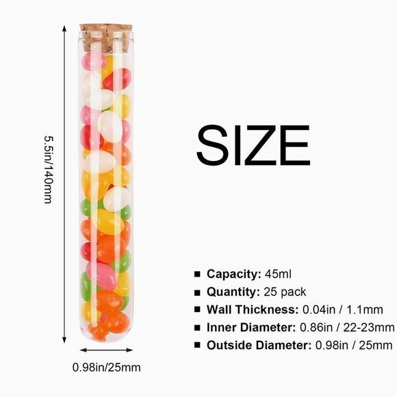 NWT Wool + Pepper Co. IN CASE OF SUGAR CRASH Glass Test Tube Gift - Picture 5 of 5